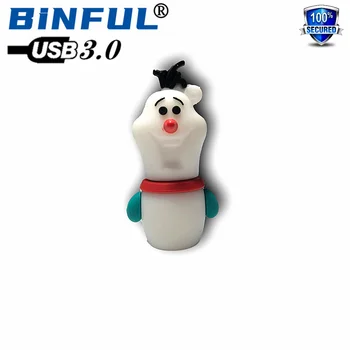 BINFUL Рождественский подарок 3,0 USB Флэш-накопитель 8 ГБ 16 ГБ 32 ГБ 64 ГБ 128 Г 256 Г Мультяшный флеш-накопитель флэш-карта Memory stick U Диск флешка