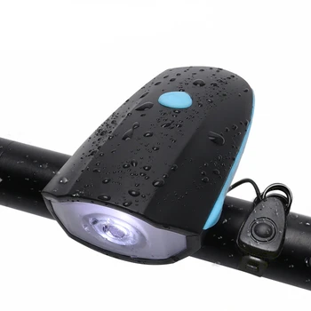 Многофункциональный USB-перезаряжаемый велосипедный фонарь с клаксоном и функцией Power Bank