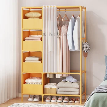 Многофункциональная простая вешалка для одежды с усиленным металлическим каркасом, шкаф для спальни, компактная вешалка для одежды Organier Home, вешалка для одежды в общежитии