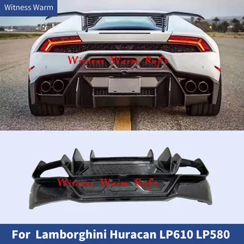 Карбоновый FRP Диффузор Заднего Бампера Автомобильные Обвесы Для Lamborghini Huracan LP580 LP610 Защита Бампера Автозапчасти