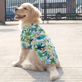 Рубашка для домашних животных, Летняя Одежда, Рубашка для собак, Пляжный Ветер, Летняя Дышащая Одежда для собак среднего Размера, Одежда для летних Каникул, Товары для домашних животных