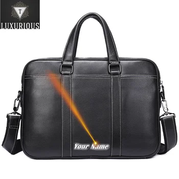 14-дюймовый портфель из натуральной кожи для компьютера, ноутбука, Мужская сумка-мессенджер, деловая сумка для руководителя 7612