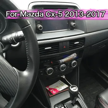 Автомобильный Стайлинг Новый Интерьер Центральной Консоли Автомобиля Изменение цвета, Литье под давлением Из углеродного волокна, наклейки Для Mazda CX-5 2013-2017