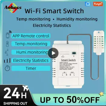 16a Wifi Smart Switch Приложение Дистанционное управление Умный датчик температуры и влажности Статистика электричества Переключатель мониторинга влажности
