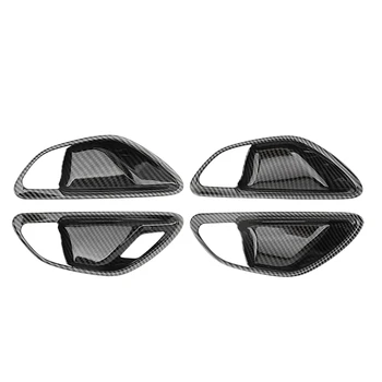 Накладка Крышки Чаши Дверной Ручки Автомобиля из Углеродного Волокна для Mercedes Benz C E GLC Class W205 X253 GLC260L E3000L C200L